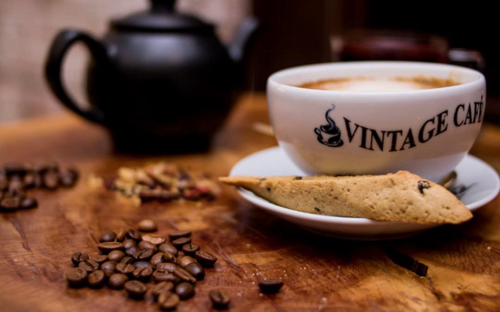 coffee and biscuits served at Vintage Café in Nigeria
